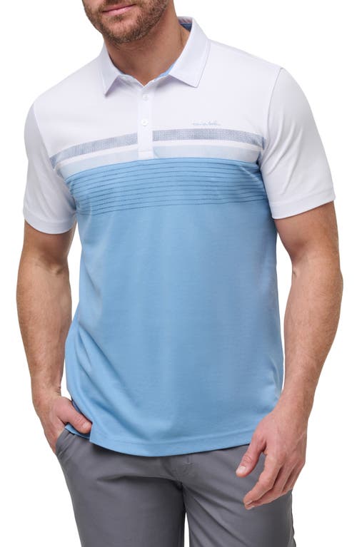 Shop Travismathew Margarita Mayhem Polo In White/quiet Harbor