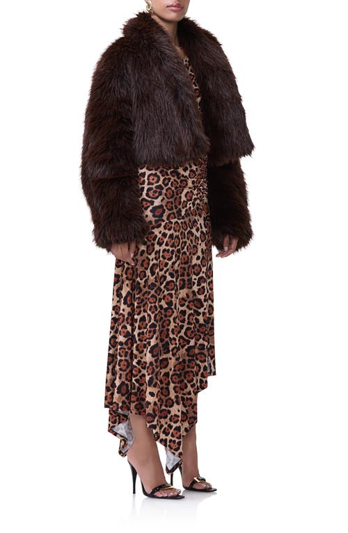 Shop Afrm Stephanie Faux Fur Jacket In Java