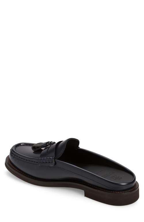 Brunello Cucinelli Tassel Loafer Mule In Night Sky