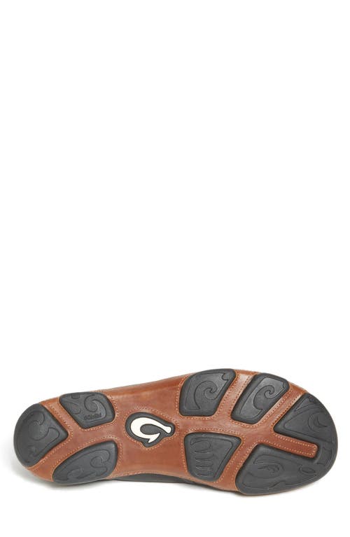 Olukai Moloa Slip-on In Black/toffee Leather