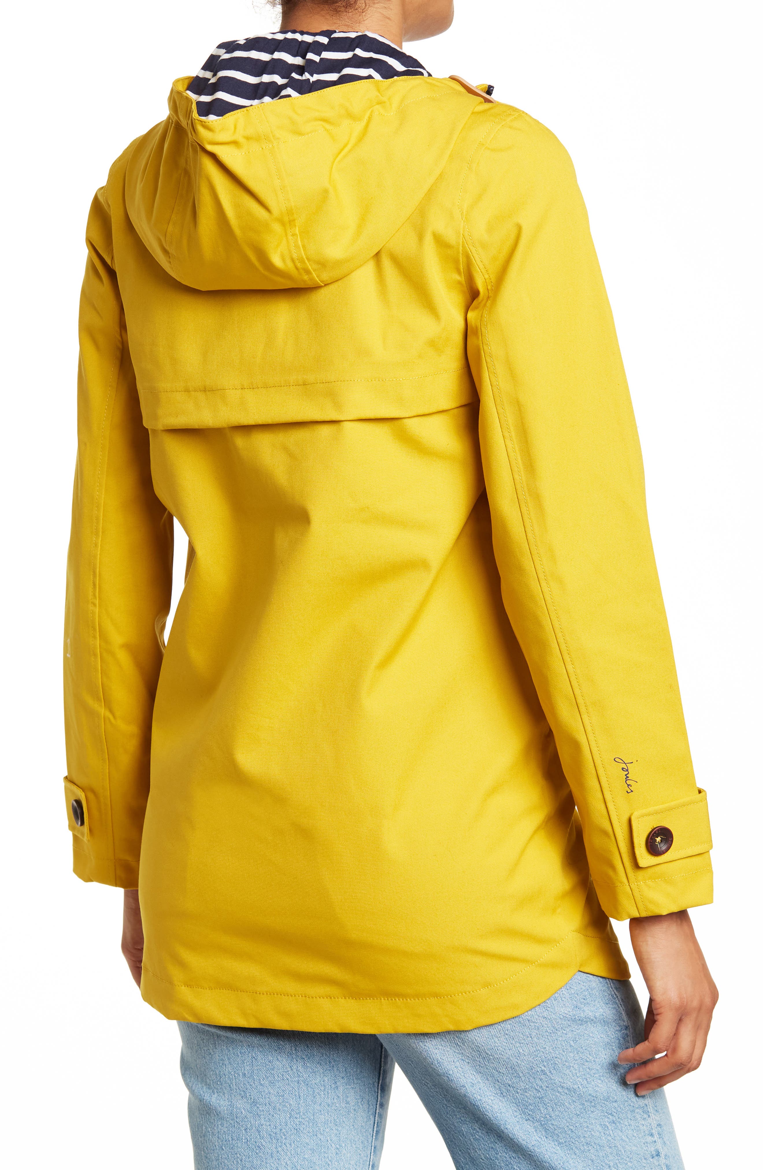 gold raincoat jacket