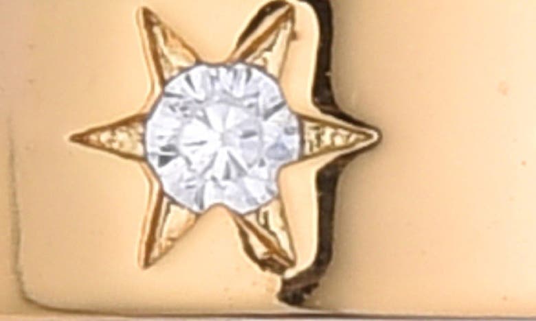 Eye Candy Los Angeles Star Cz Huggie Hoop Earrings In Gold