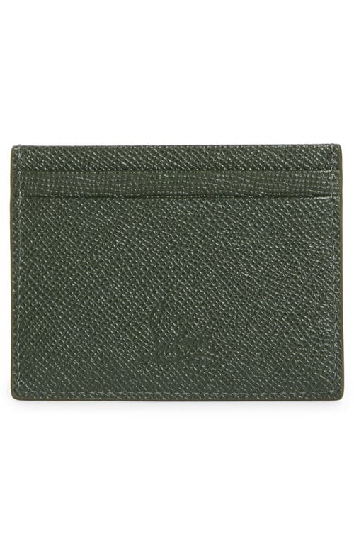 Shop Christian Louboutin Groovy Calfskin Card Holder In E710 Tennessee/tennessee