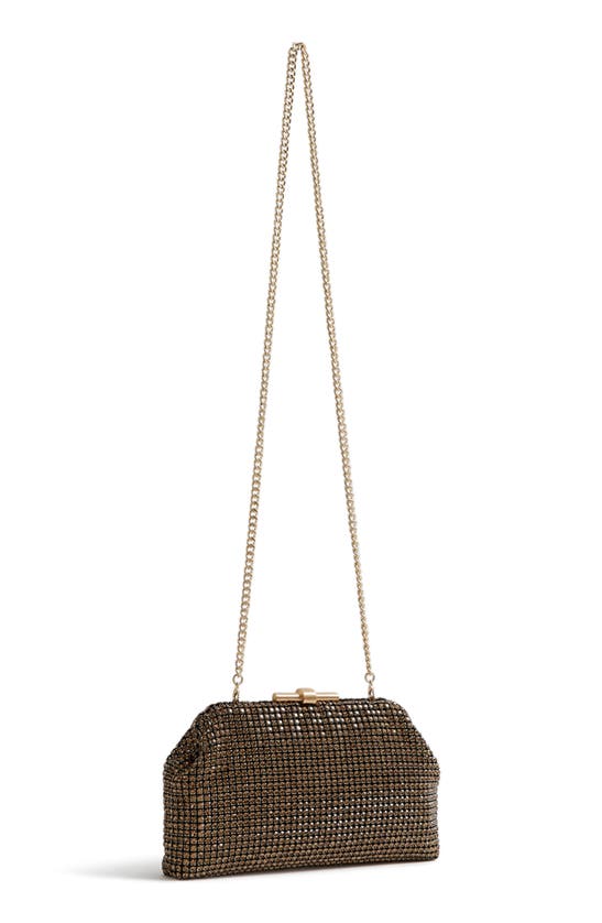 Reiss Adaline Crystal Clutch In Gold