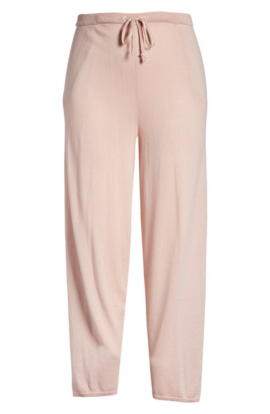 Eileen Fisher Petite Organic Cotton Terry Ankle Track Pants In Powder