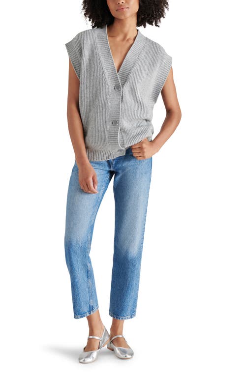 Shop Steve Madden Giorgia Sweater Vest In Heather Grey