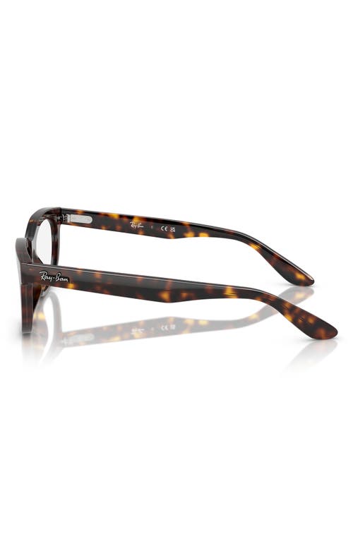 Ray Ban Ray-ban 54mm Rectangular Pillow Optical Glasses In Havana
