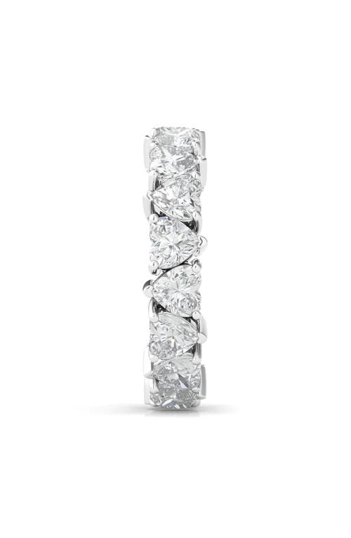 Shop Hautecarat Alternating Hearts Lab Created Diamond Eternity Ring In White Gold