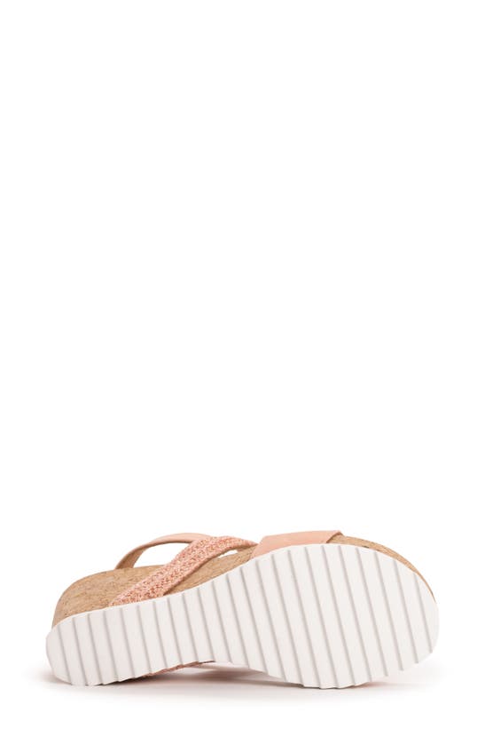 Shop Muk Luks Wendy Platform Wedge Sandal In Blush