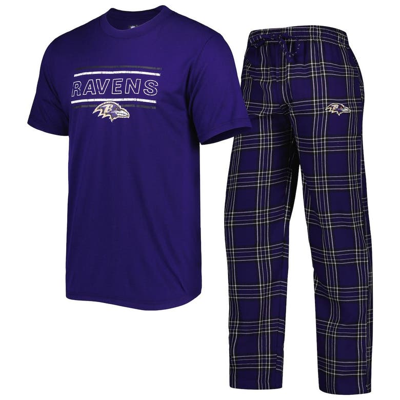 Baltimore Ravens Concepts Sport Big & Tall Lodge T-Shirt and Pants