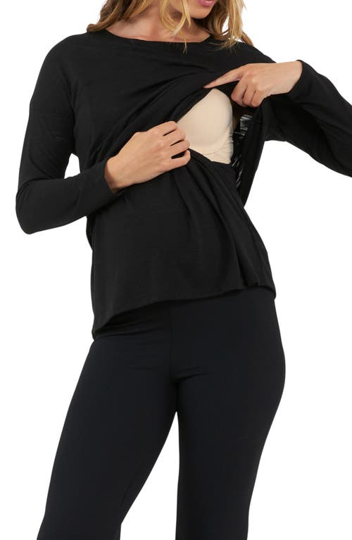 RIPE MATERNITY RIPE MATERNITY JAZMIN LONG SLEEVE MATERNITY/NURSING TOP