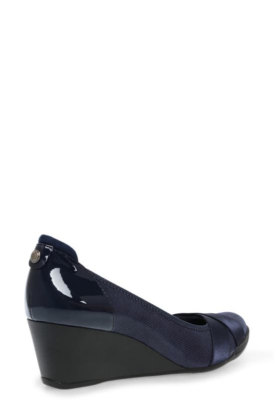 Shop Anne Klein Timeout Wedge Pump In Navy