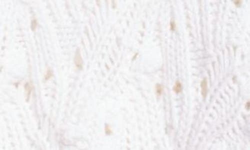 Johnstons Of Elgin Slouch Lace Stitch Cashmere Sweater In Luna