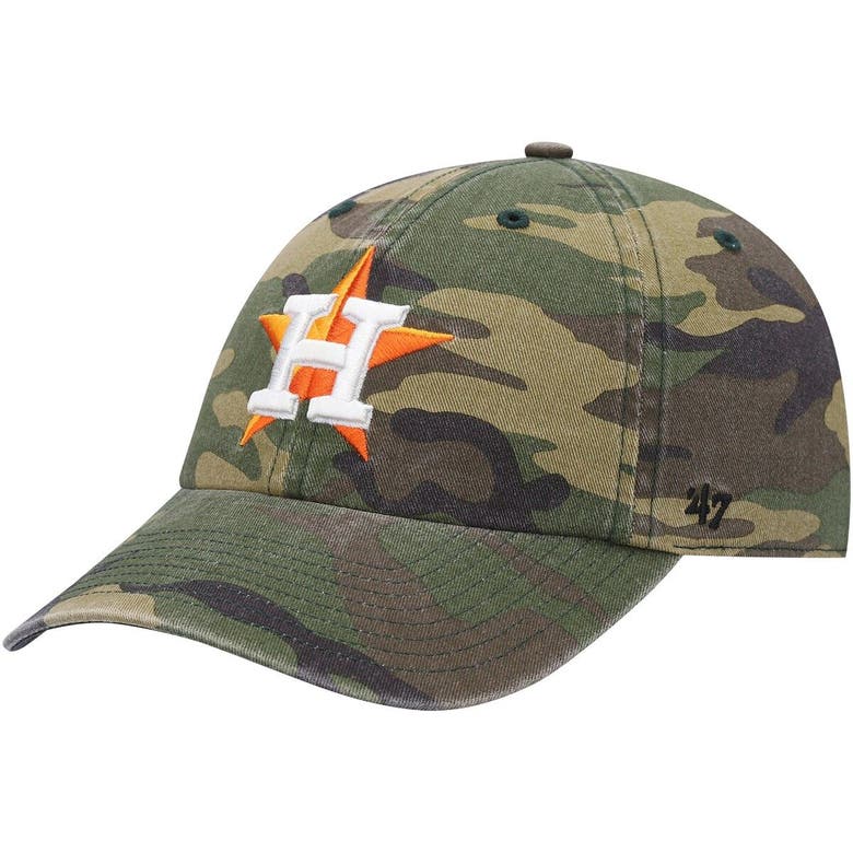47 ' Camo Houston Astros Team Clean Up Adjustable Hat