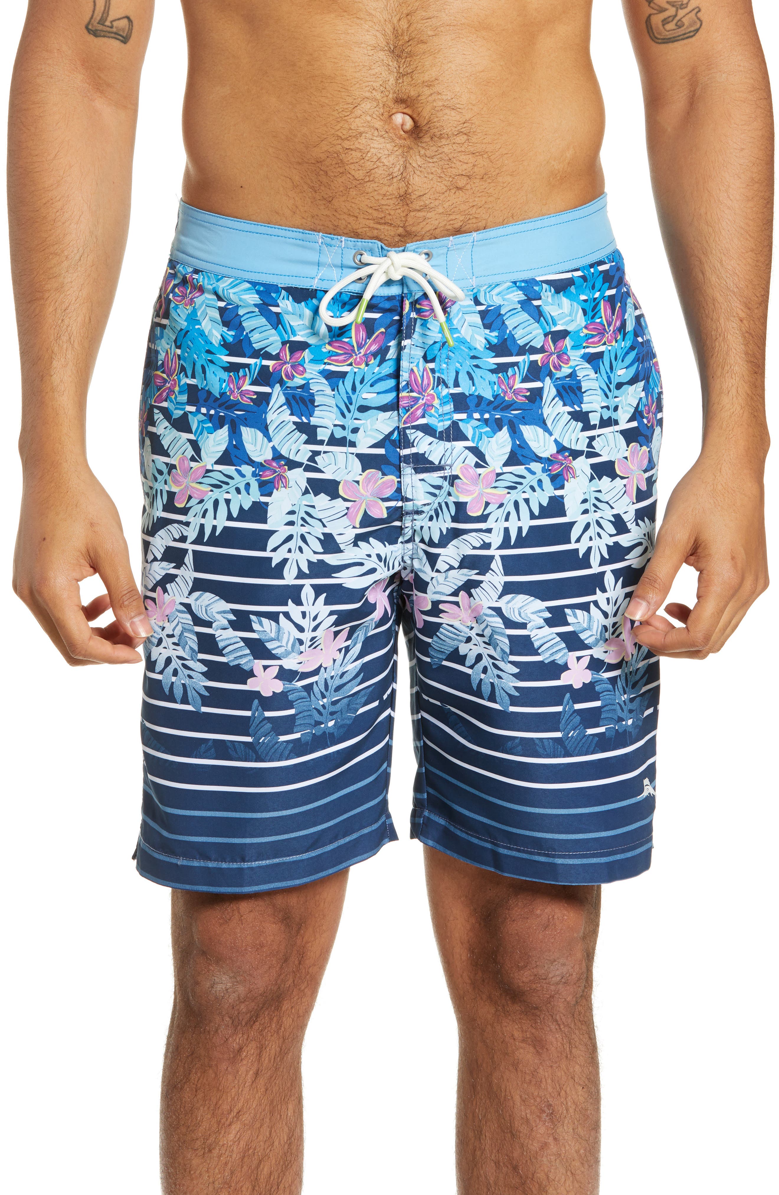 Tommy Bahama Baja Daybreak Fade Print Board Shorts, Blue