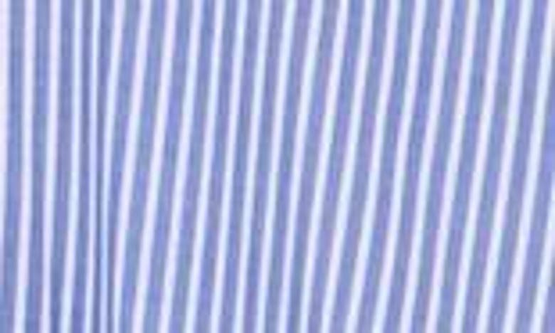 Shop Ellen Tracy Stripe Long Sleeve Belted Shirtdress In French Blue Stripe