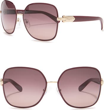 Salvatore ferragamo hot sale 59mm oversized sunglasses