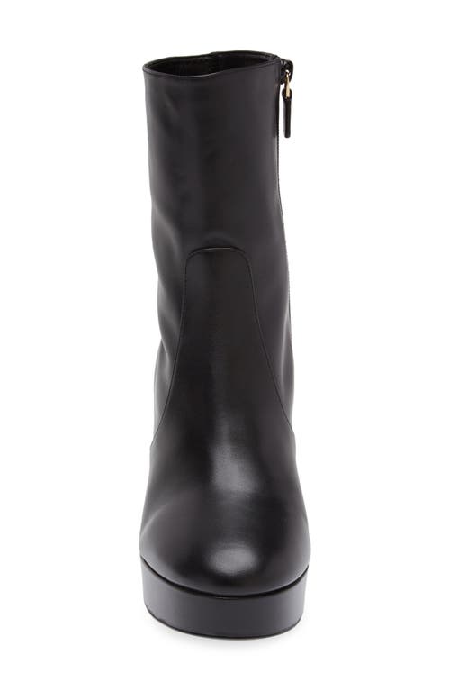 Stuart Weitzman Dayna Platform Bootie In Black Leather