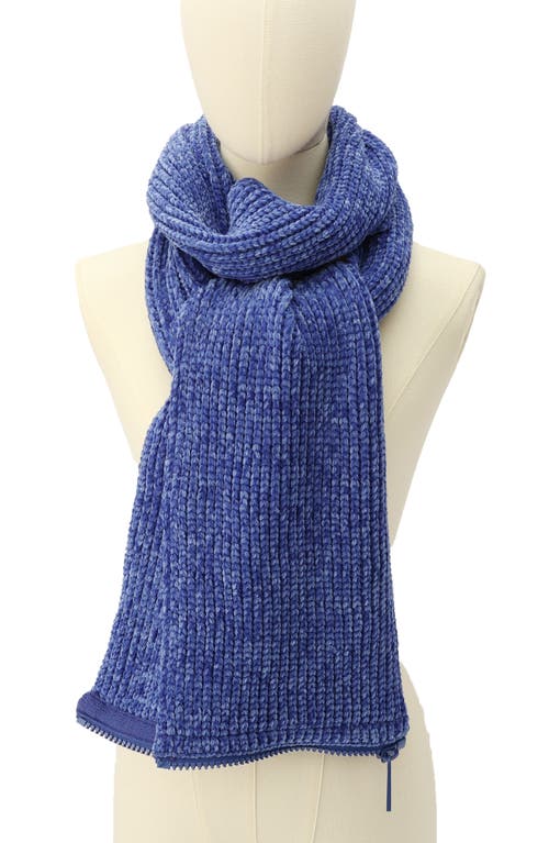 Kurt Geiger Convertible Chemille Scarf In Blue