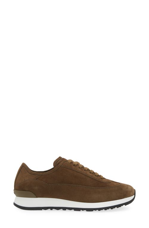 John Lobb Mens Dark Brown Lift Leather Low-top Trainers In Olive