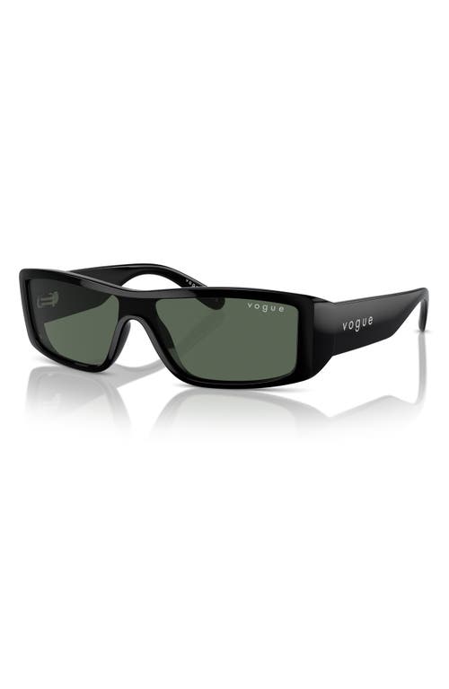 Shop Vogue 22mm Rectangular Sunglasses In Black