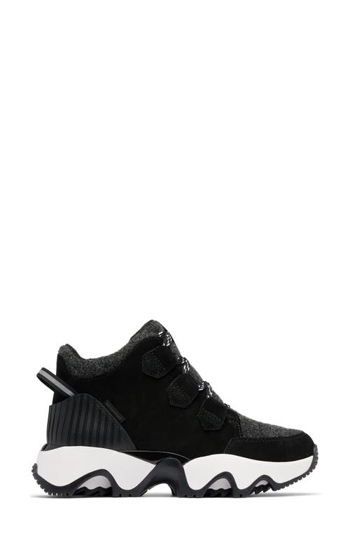 Sorel Kinetic Impact Caribou Plus Waterproof Sneaker Bootie In Black/sea Salt
