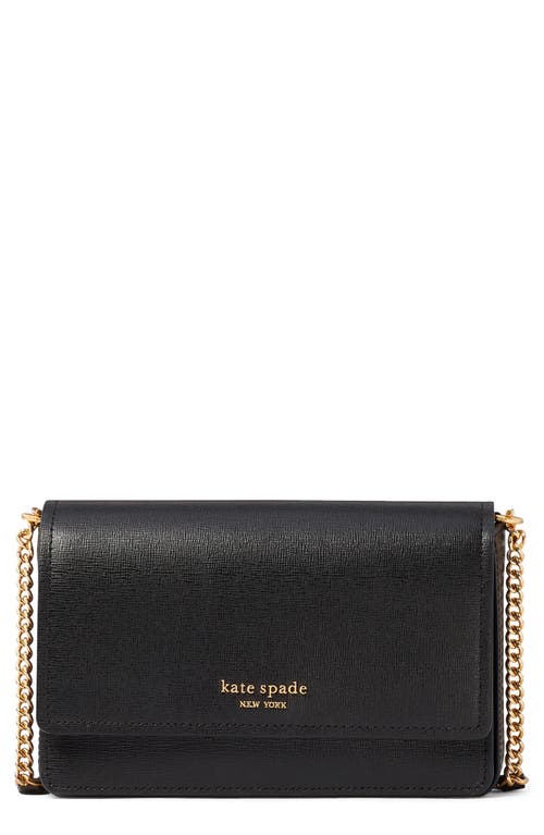 Kate Spade New York morgan leather wallet on a chain in Black at Nordstrom