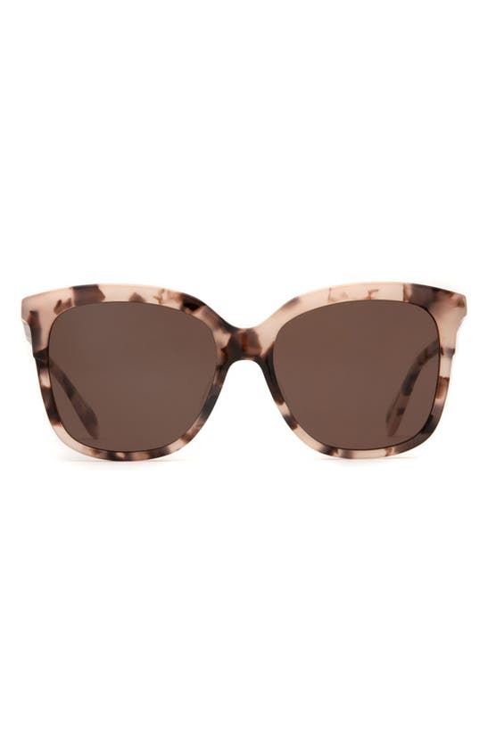 Mohala Eyewear Keana Universal 54mm Polarized Square Sunglasses In Cherry Blossom Tortoise