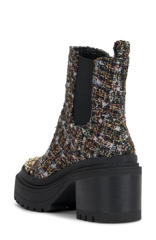 Shop Jessica Simpson Jymmie Cap Toe Platform Chelsea Boot In Black Multi