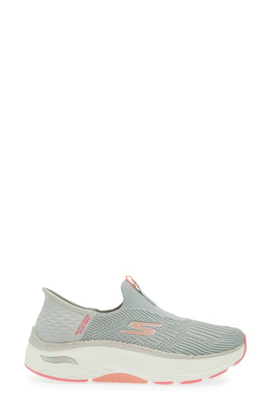 Shop Skechers Max Cushioning Arch Fit® Slip-on Sneaker In Gray/ Pink