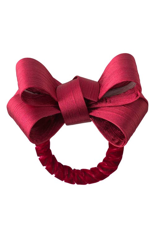 Juliska Tuxedo Stewart Tartan Napkin Rings, Set Of 4 In Ruby