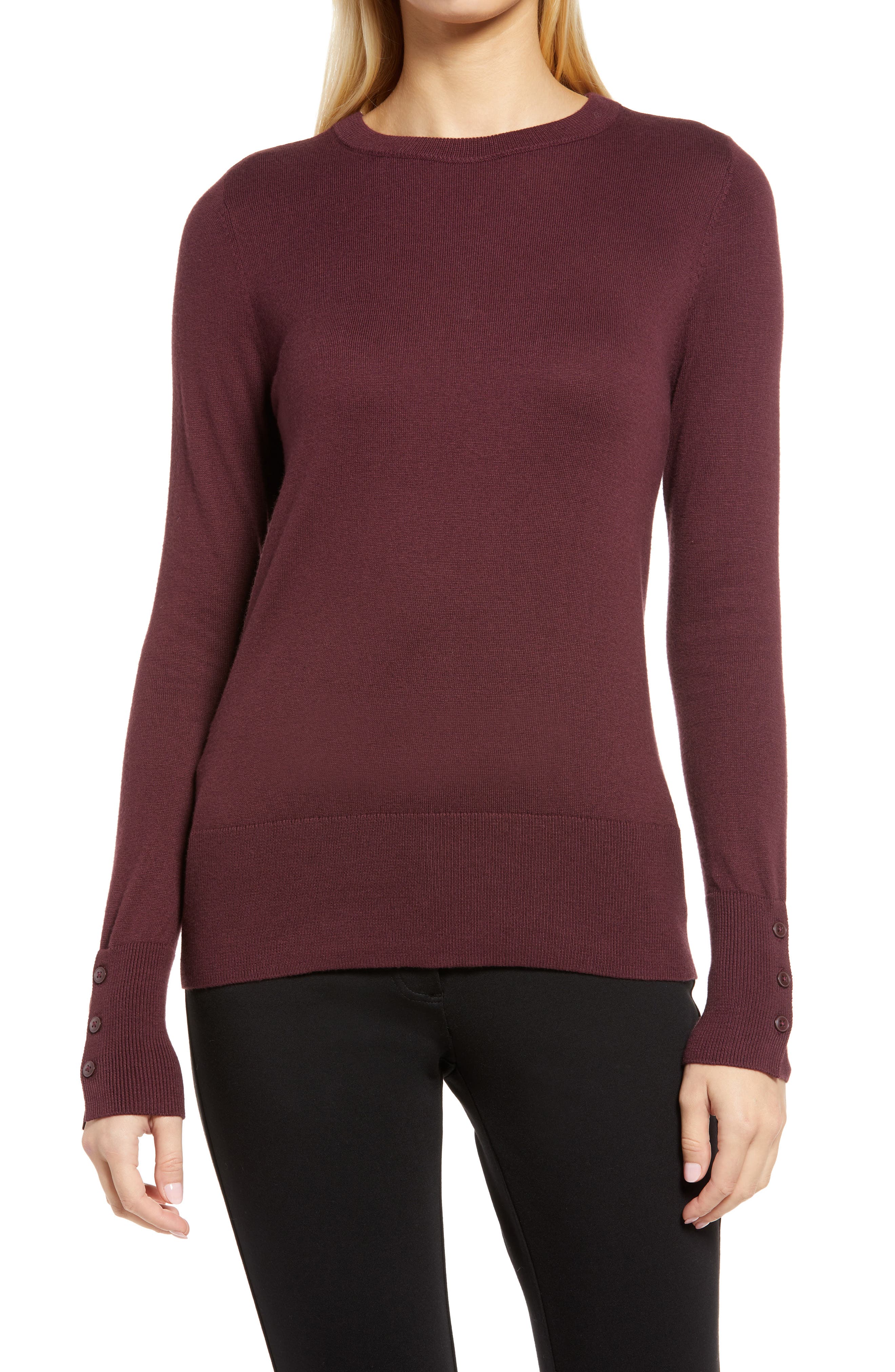 burgundy sweater