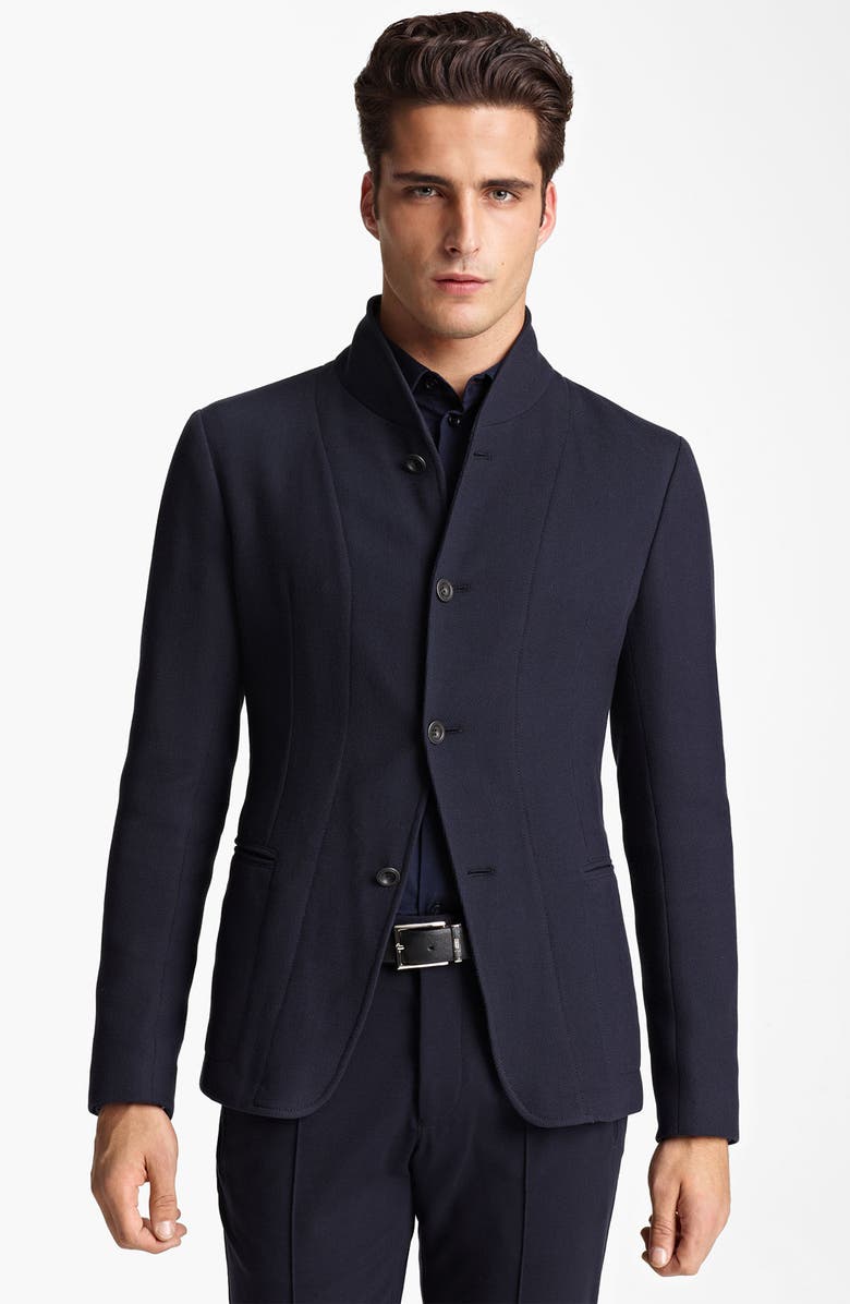 Armani Collezioni Piqué Jersey Jacket | Nordstrom