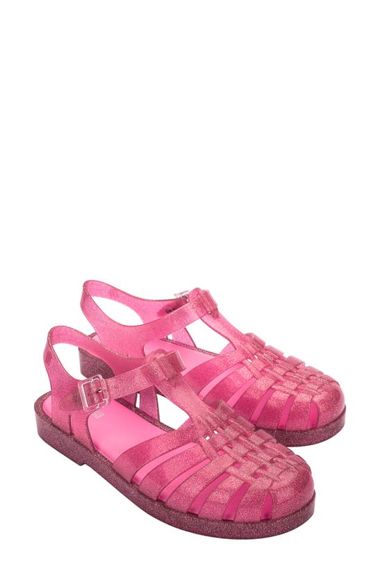 Shop Melissa Possession Glitter Jelly Fisherman Sandal In Pink Glitter