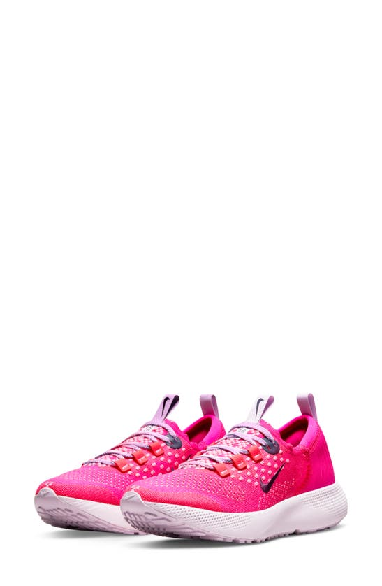 Nike Escape Run Flyknit Running Shoe In Pink/ Blackened Blue/ Red