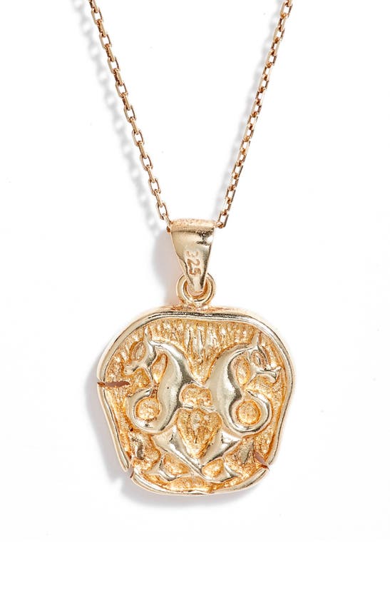 ARGENTO VIVO DOUBLE HEAD MEDALLION NECKLACE