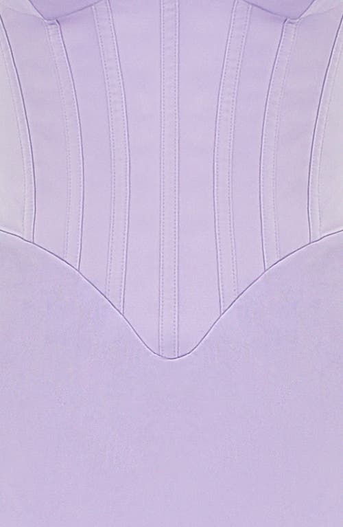 House Of Cb Breeze Corset Gown In Pastel Lilac