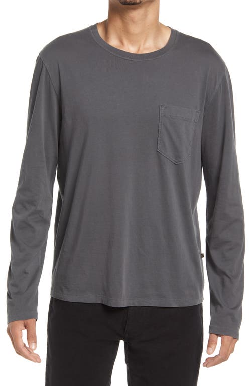 Billy Reid Long Sleeve Pocket T-Shirt in Black