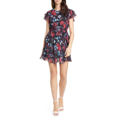 Dolan Julia Clip Dot Jacquard Chiffon Dress