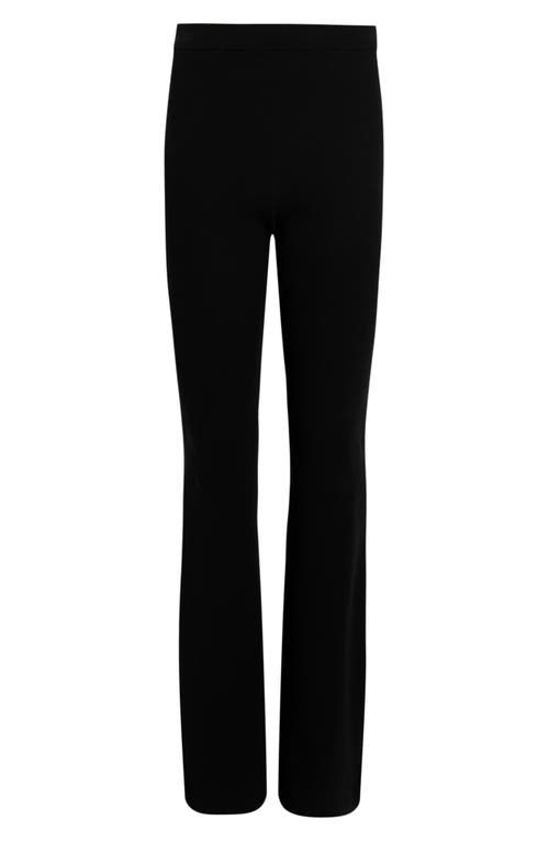 Shop Allsaints Peaches Slit Hem Knit Flare Pants In Black