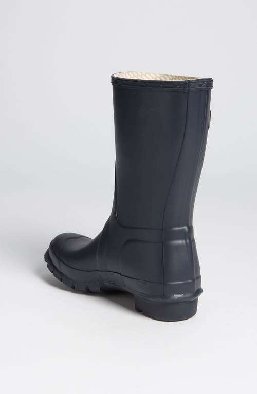 Hunter Original Short Waterproof Rain Boot In Navy