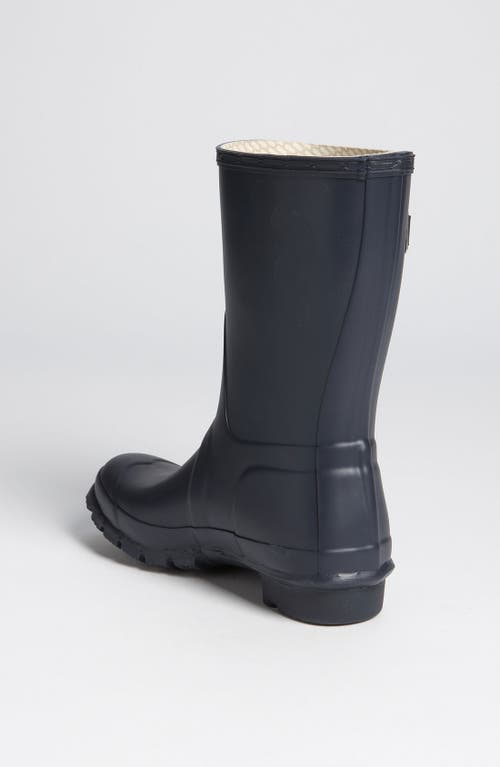 Shop Hunter Original Short Waterproof Rain Boot In Navy