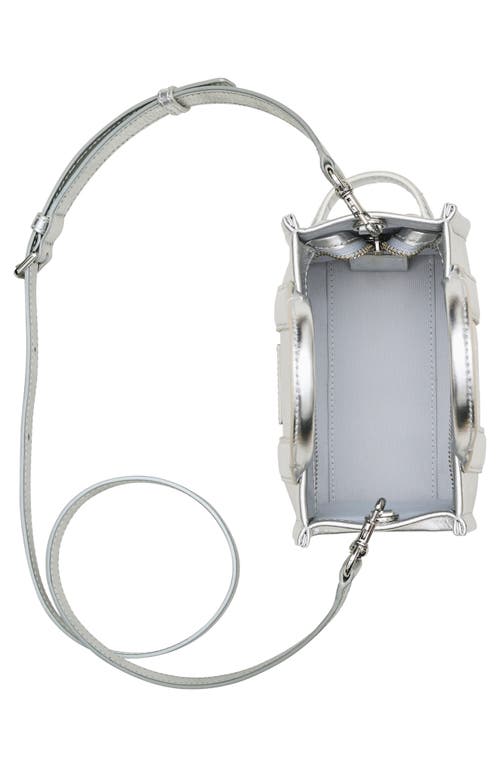Marc Jacobs The Metallic Leather Tote Bag In Metallic Silver