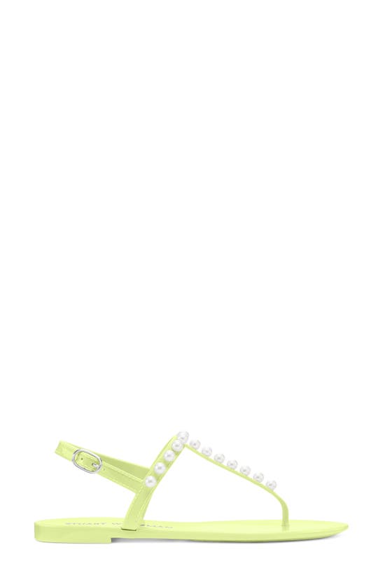 Shop Stuart Weitzman Goldie Jelly Sandal In Electric Lime