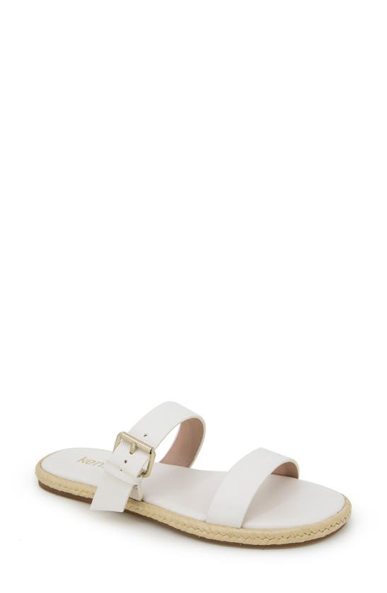 Shop Kensie Flora Espadrille Slide Sandal In Off White