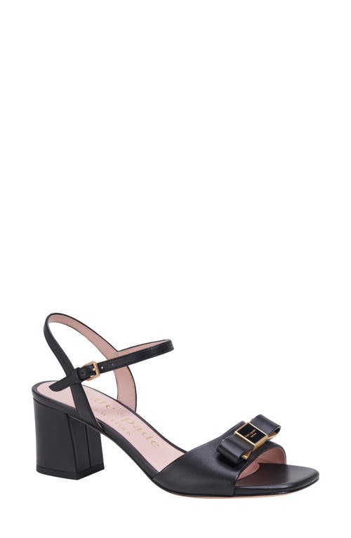 Kate Spade New York Bowdie Quarter Strap Sandal Black at Nordstrom,