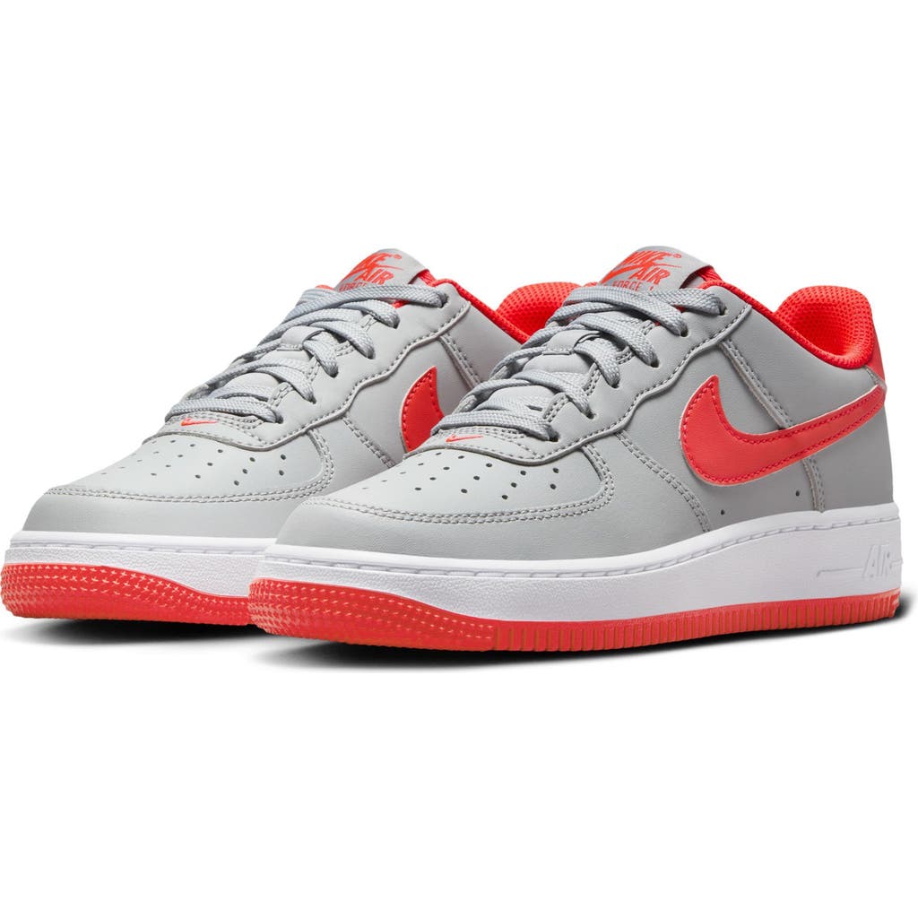 Nike Kids' Air Force 1 Sneaker In Smoke Grey/crimson/white