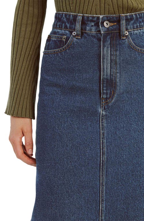 Bardot Evianna Denim Maxi Skirt In Washed Indigo