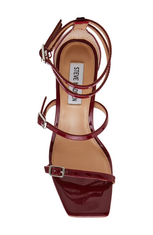 Shop Steve Madden Senna Ankle Strap Sandal In Red Patent