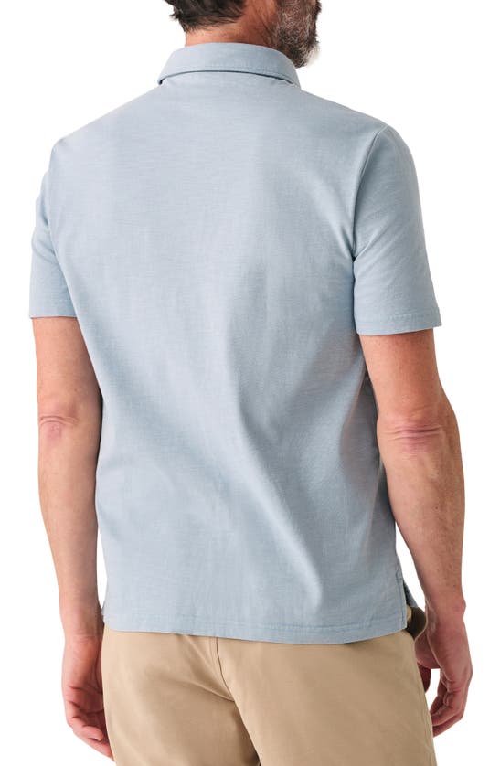 Faherty Sunwashed T Shirt Polo In Blue Breeze